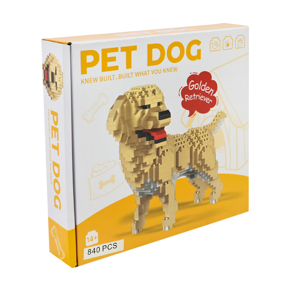 Конструктор Shantou Jinxing Pet Dog Golden Retriever, від 14 років, 840 деталей (911-3)